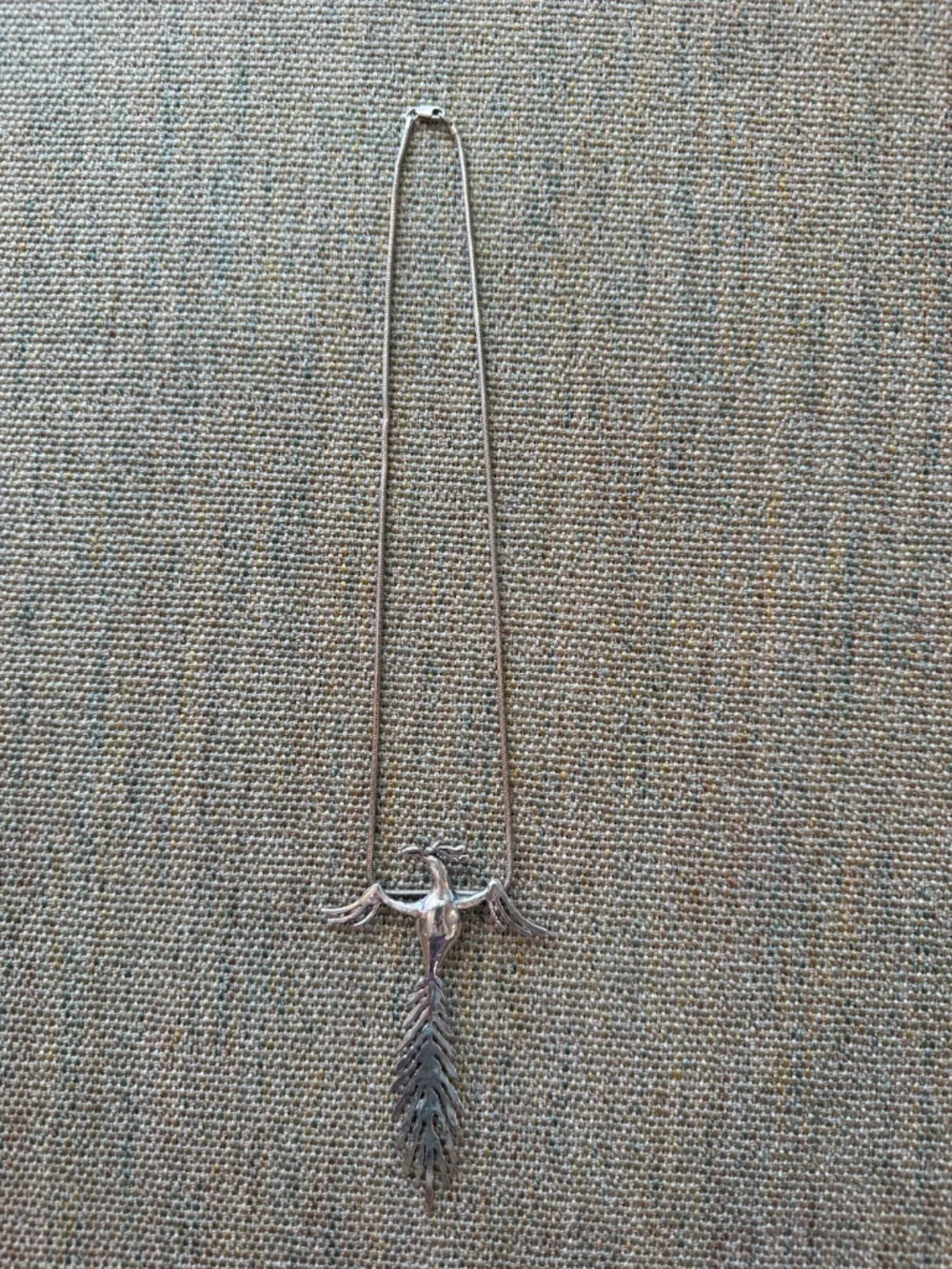 Carl Tasha Modernist Sterling Silver Pheonix Necklace